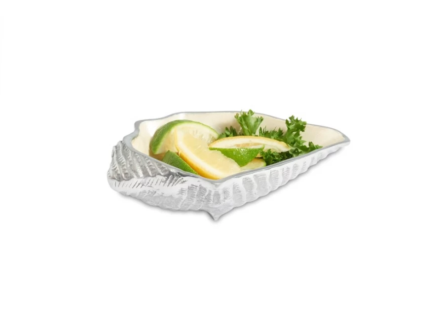 "Julia Knight 8.25 Inch Natural Conch Shell Bowl – Handcrafted Snow White Decorative Seashell"