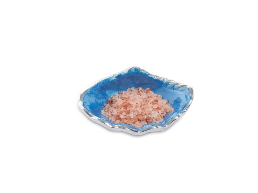 Julia Knight 5" Azure Tahitian Clam Petite Bowl - Handcrafted Ceramic Decorative Serving Dish