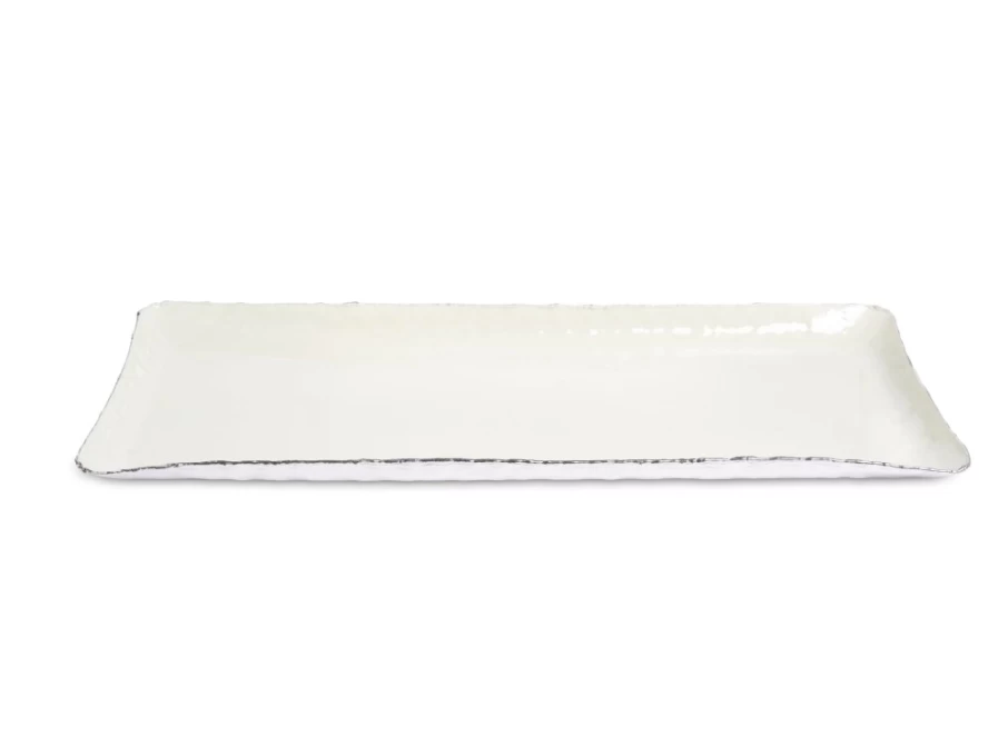 Julia Knight 17-Inch Rectangular Serving Tray in Cloud White - Cascade Collection