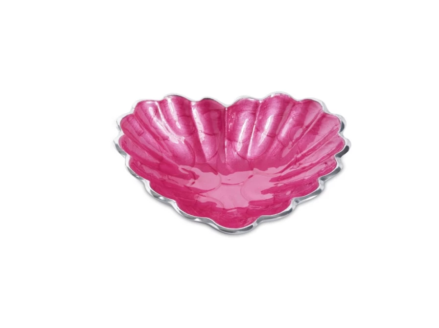 Julia Knight 7" Heart-Shaped Ceramic Bowl - Raspberry Red Decorative Serving Dish