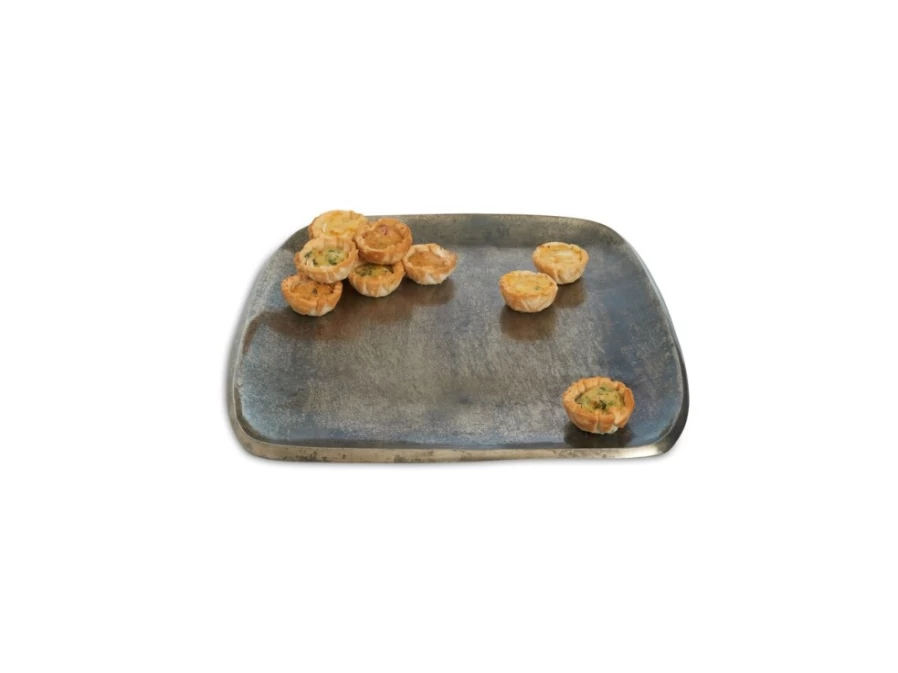 Julia Knight 12-Inch Stackable Steel Blue Square Plastic Tray - Eclipse Collection