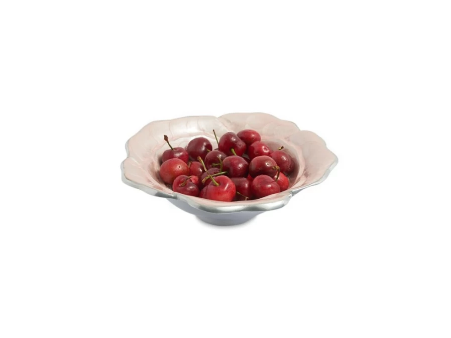 Julia Knight Pink Ice Rose Design 8-Inch Decorative Bowl for Home Decor