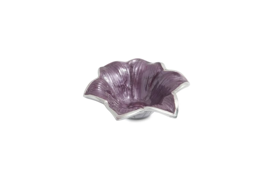 Julia Knight 4 Inch Amethyst Crystal Bowl - Handcrafted Lily Design for Healing & Decor