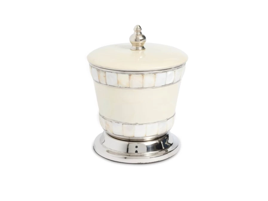 Julia Knight 5.5-Inch Classic Snow-Themed Covered Canister for Kitchen Storage