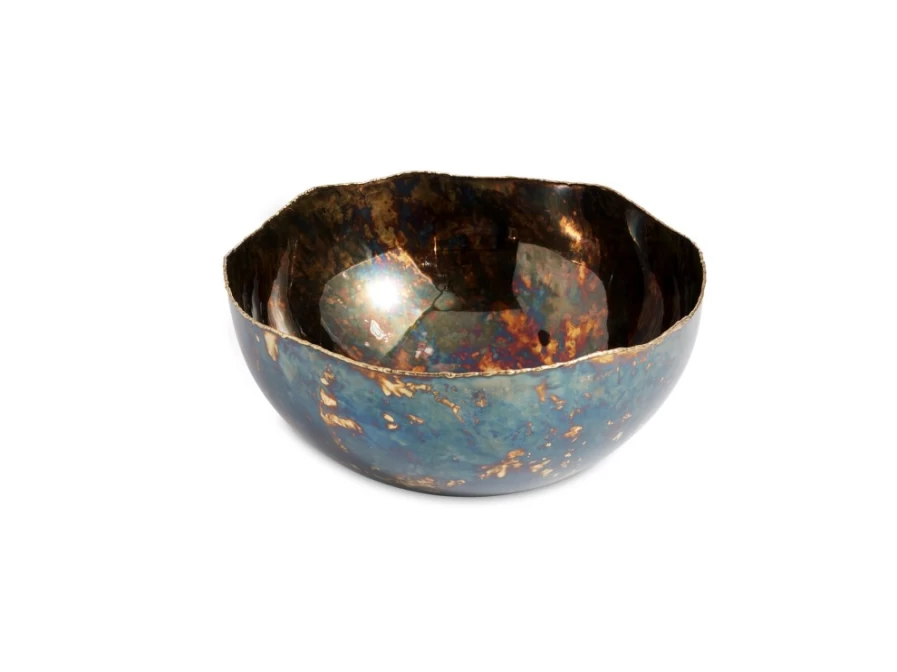Julia Knight 10-Inch Rainbow Bronze Cascade Decorative Bowl