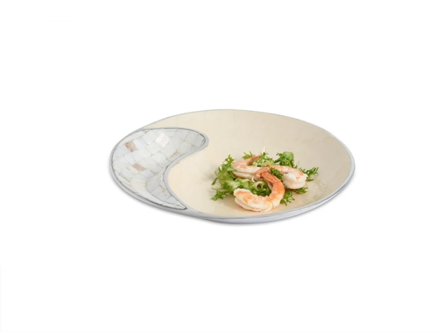 Julia Knight 13" Yin Yang Ceramic Bowl - Classic Snow Pattern for Home Decor