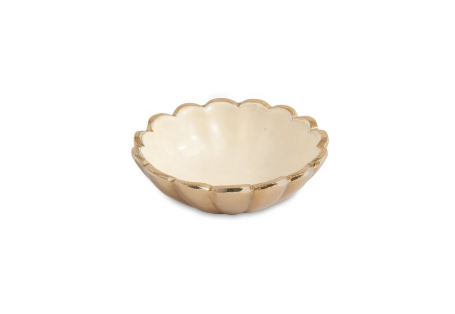 "Julia Knight 4-Inch Petite Bowl with Gold Snow Peony Design - Elegant Decorative Tableware"
