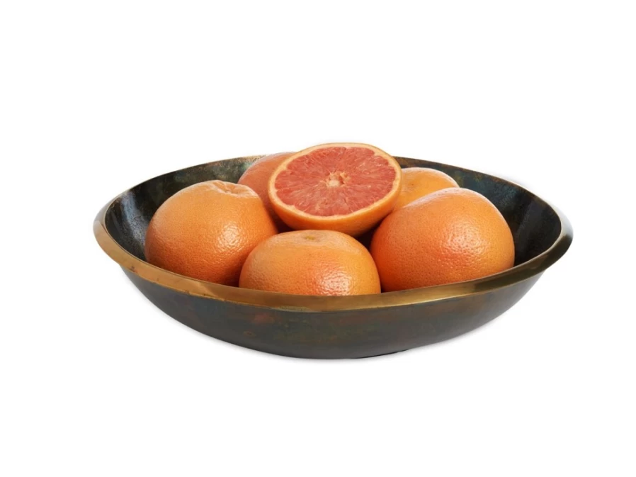 Julia Knight 15-Inch Bronze Eclipse Decorative Bowl – Handcrafted Artisanal Centerpiece