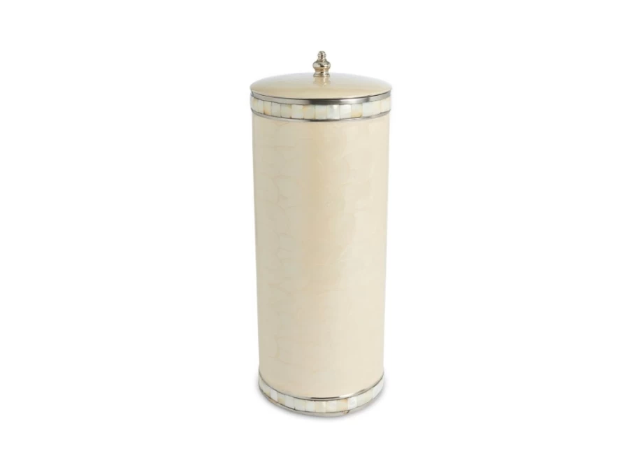 Julia Knight Classic Snow-Themed Toilet Paper Holder - Elegant Bathroom Tissue Cover
