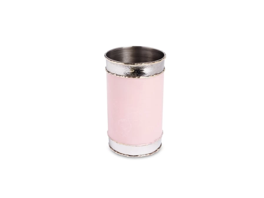 Julia Knight 5" Pink Lace Tumbler Cup - Elegant Floral Design Glassware for Women