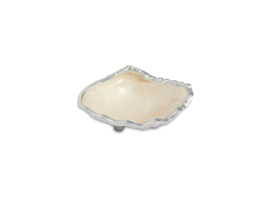 Julia Knight 5" Tahitian Clam Petite Snow Bowl - Handcrafted Decorative Seashell Bowl for Home Decor