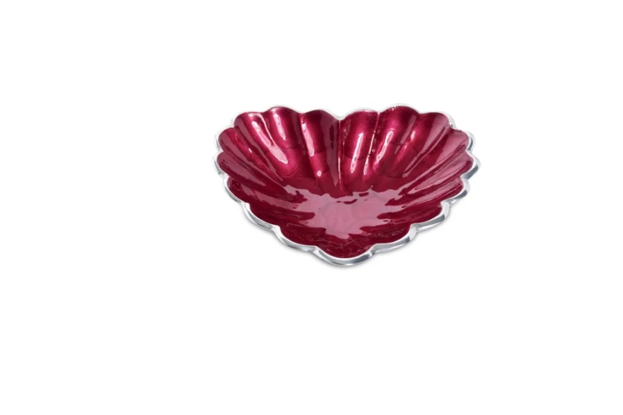 Julia Knight 7-Inch Heart-Shaped Pomegranate Decorative Bowl for Home Decor