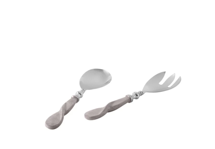 Julia Knight Eclipse Salad Serving Set - Premium Mink Utensils for Elegant Dining