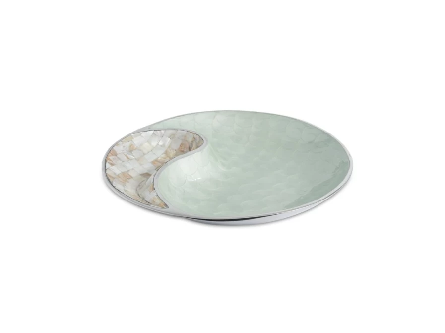 "Julia Knight 13 Inch Yin Yang Design Hydrangea Ceramic Bowl – Classic Decorative Serving Dish"