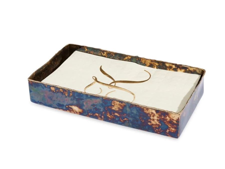 Julia Knight 9" Guest Towel Tray in Rainbow Bronze - Elegant Bathroom Decor