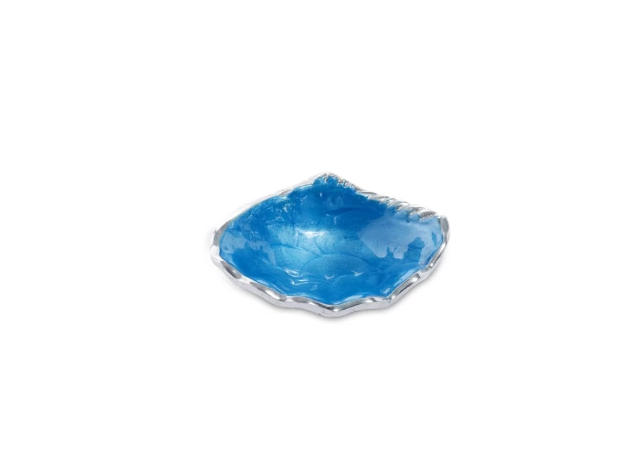 Julia Knight 5" Azure Tahitian Clam Petite Bowl - Handcrafted Ceramic Decorative Serving Dish