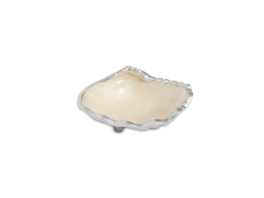 Julia Knight 5" Tahitian Clam Petite Snow Bowl - Handcrafted Decorative Seashell Bowl for Home Decor