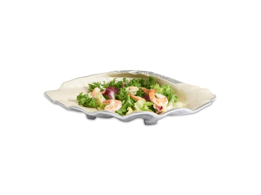 Julia Knight Tahitian Clam Shell Bowl - 17.5" Handcrafted Decorative Seashell Bowl for Beach Home Decor