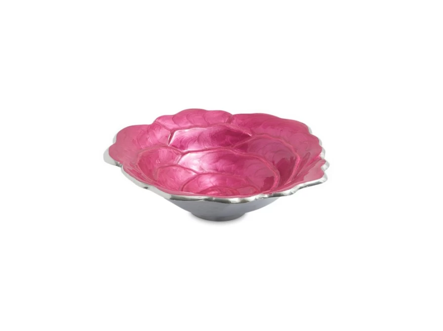 Julia Knight 8-Inch Decorative Rose Bowl in Raspberry Color for Home Decor
