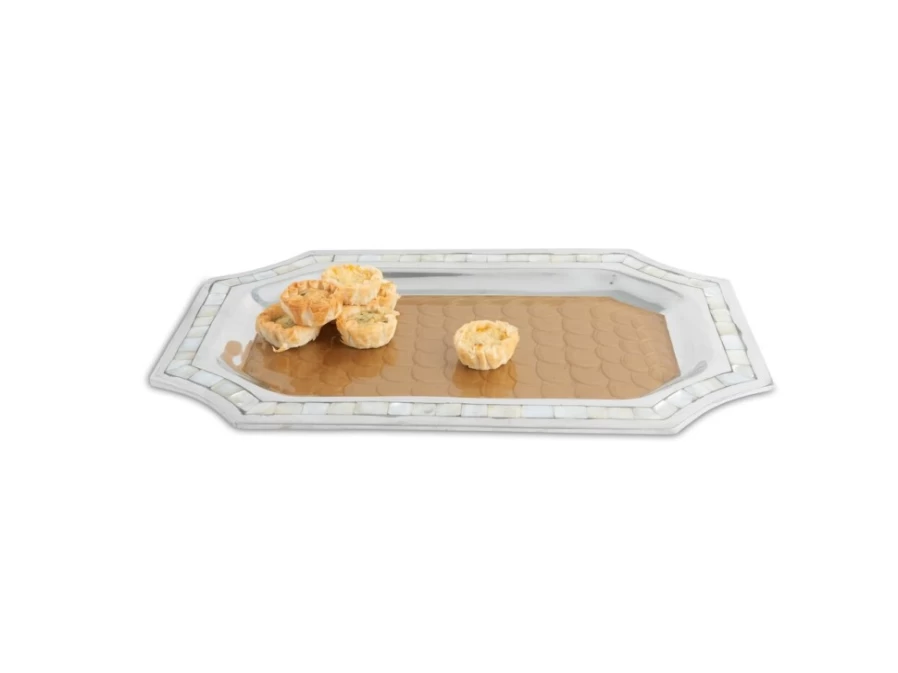 "Julia Knight Classic 16-Inch Octagonal Tray Toffee – Handcrafted Gourmet Candy"