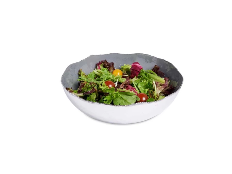 Julia Knight 10-Inch Cascade Shallow Bowl in Mist Color – Elegant Ceramic Serving Dish
