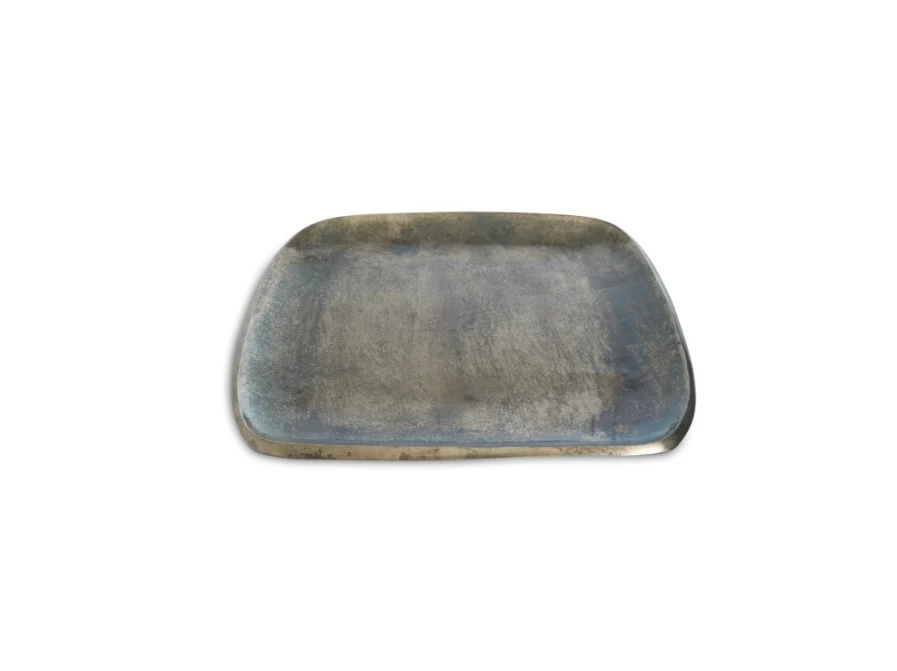 Julia Knight 12-Inch Stackable Steel Blue Square Plastic Tray - Eclipse Collection