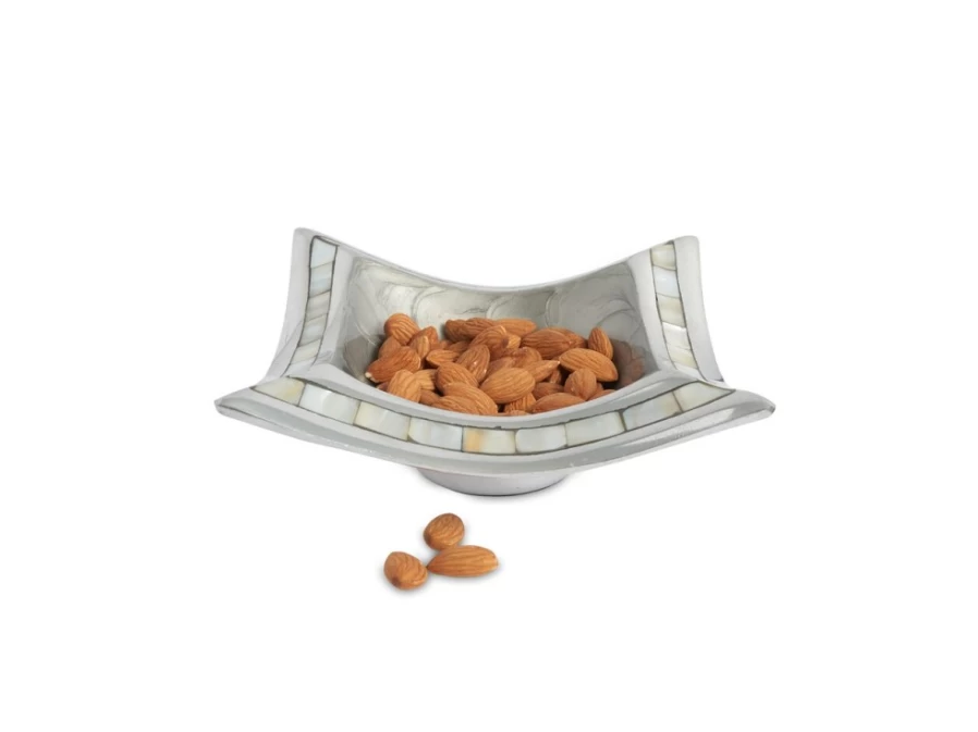Julia Knight 6.5 Inch Platinum Pagoda Bowl - Classic Elegant Design
