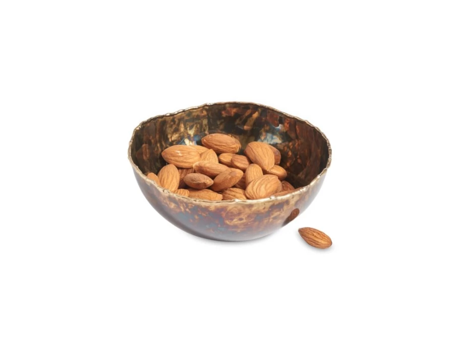 Julia Knight 4-Inch Rainbow Bronze Cascade Bowl - Handcrafted Decorative Bowl for Home Decor