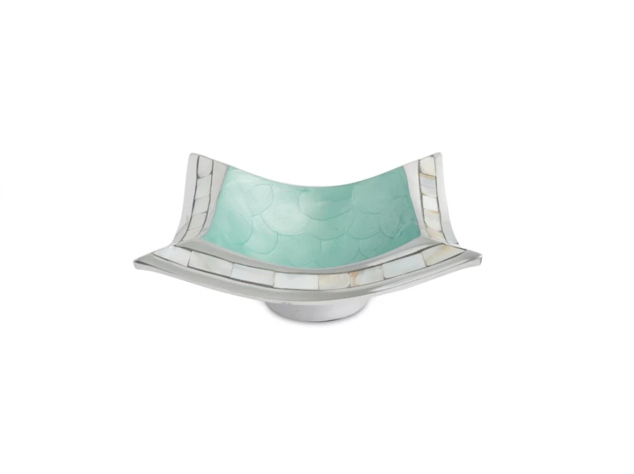 Julia Knight 6.5-Inch Aqua Blue Pagoda Bowl - Classic Ceramic Serving Dish