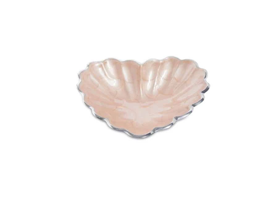 Julia Knight 7-Inch Heart-Shaped Bowl in Pink Ice - Elegant Ceramic Serving Dish for Desserts & Decor