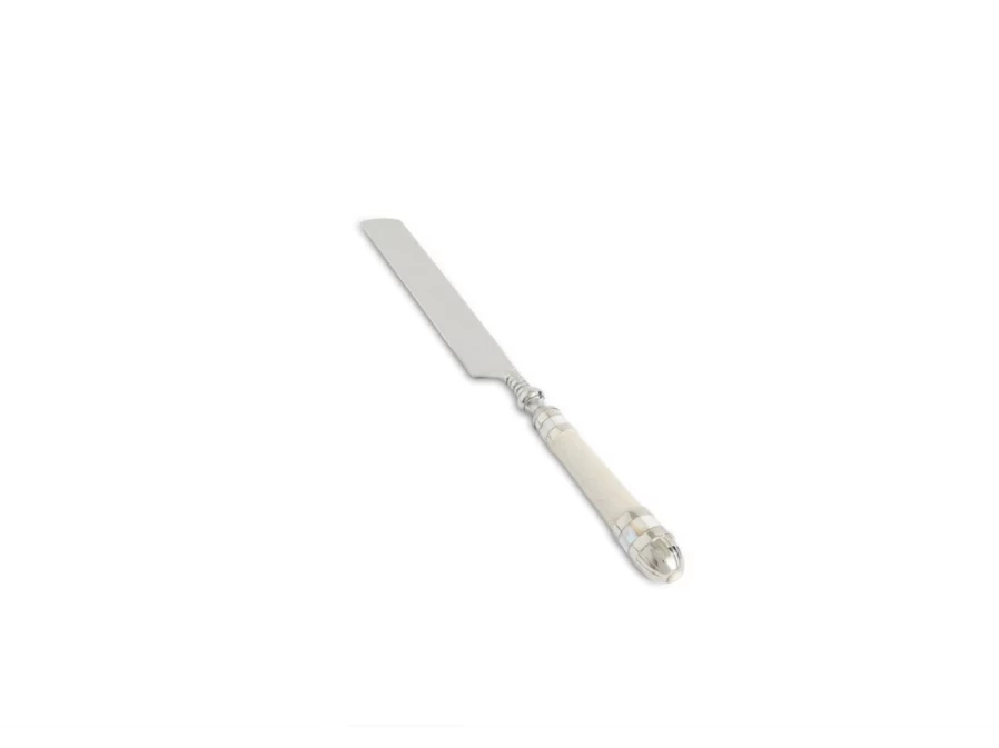"Julia Knight Classic Snow-Themed Cake Knife – Elegant Stainless Steel Dessert Server"