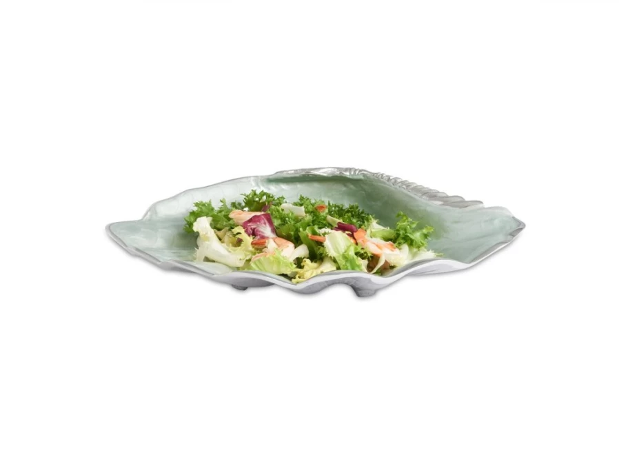 Julia Knight Tahitian Clam Shell Bowl - 17.5" Handcrafted Hydrangea Floral Decor - Beach Wedding Centerpiece