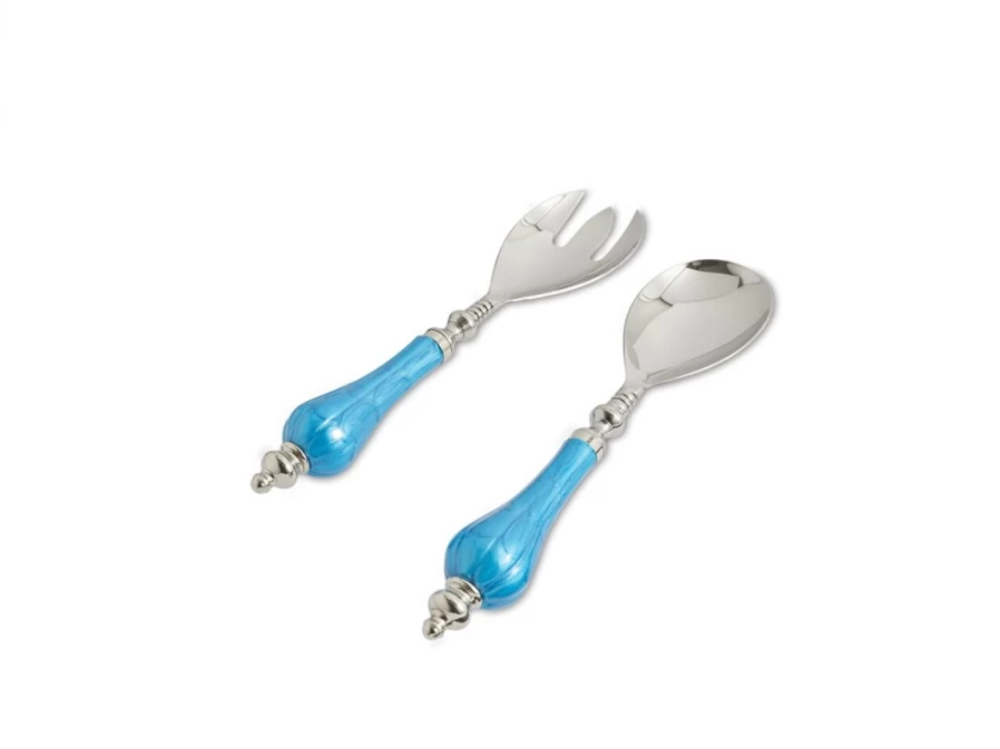 Julia Knight Azure Peony Salad Serving Set - Elegant Floral Tableware for Entertaining