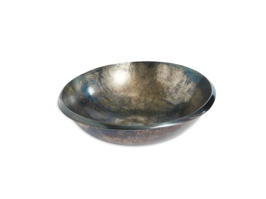 Julia Knight 11-Inch Steel Blue Eclipse Bowl – Handcrafted Ceramic Serving Dish