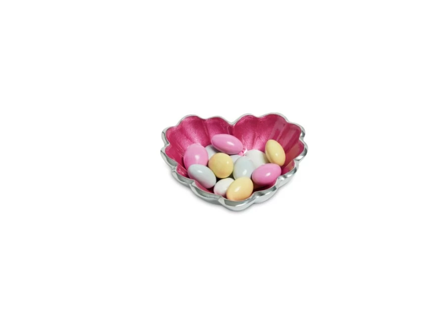 Julia Knight 4 Inch Heart Shaped Bowl - Raspberry Red Ceramic Dessert Dish