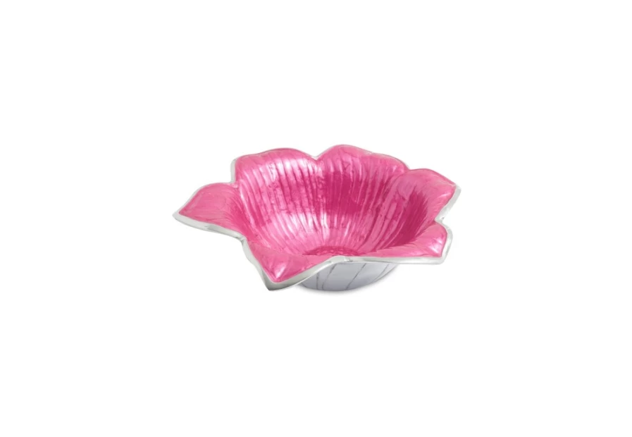 Julia Knight 11-Inch Decorative Ceramic Bowl in Raspberry Pink - Handcrafted Lily Design