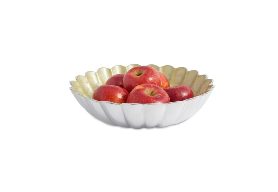 Julia Knight 12" Round Deep Bowl - Elegant Peony & Kiwi Design, Durable Ceramic Serving Dish for Dining & Decor