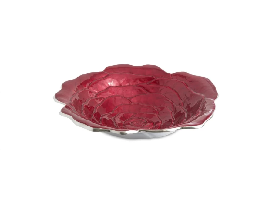Julia Knight 15-Inch Pomegranate Design Decorative Rose Bowl for Home Decor