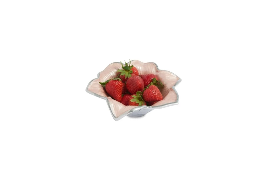 Julia Knight 8-Inch Pink Ice Lily Design Decorative Bowl for Dining & Serving