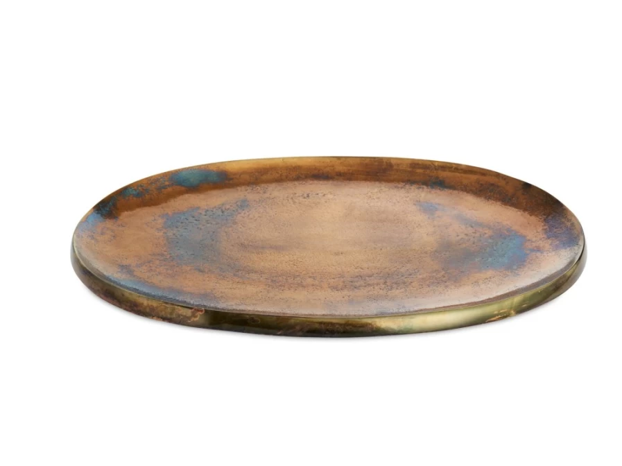 Julia Knight 15" Bronze Eclipse Decorative Platter for Dining & Display