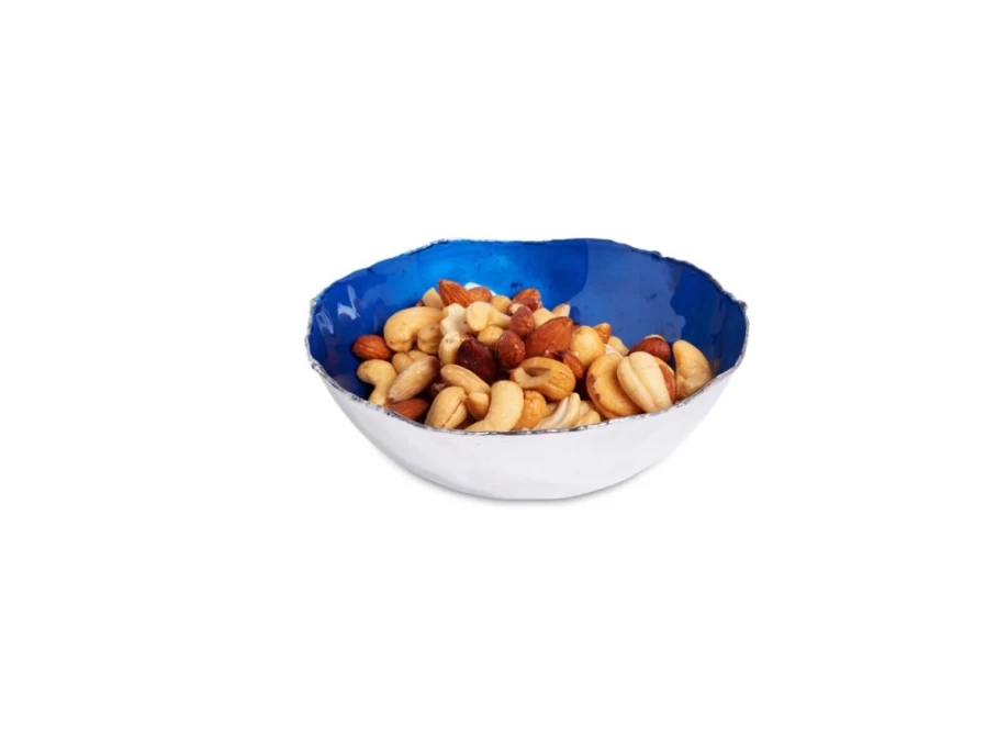 Julia Knight 6-Inch Cobalt Blue Shallow Bowl - Handcrafted Ceramic Cascade Design