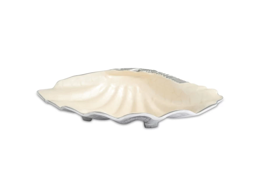 Julia Knight Tahitian Clam Shell Bowl - 17.5" Handcrafted Decorative Seashell Bowl for Beach Home Decor