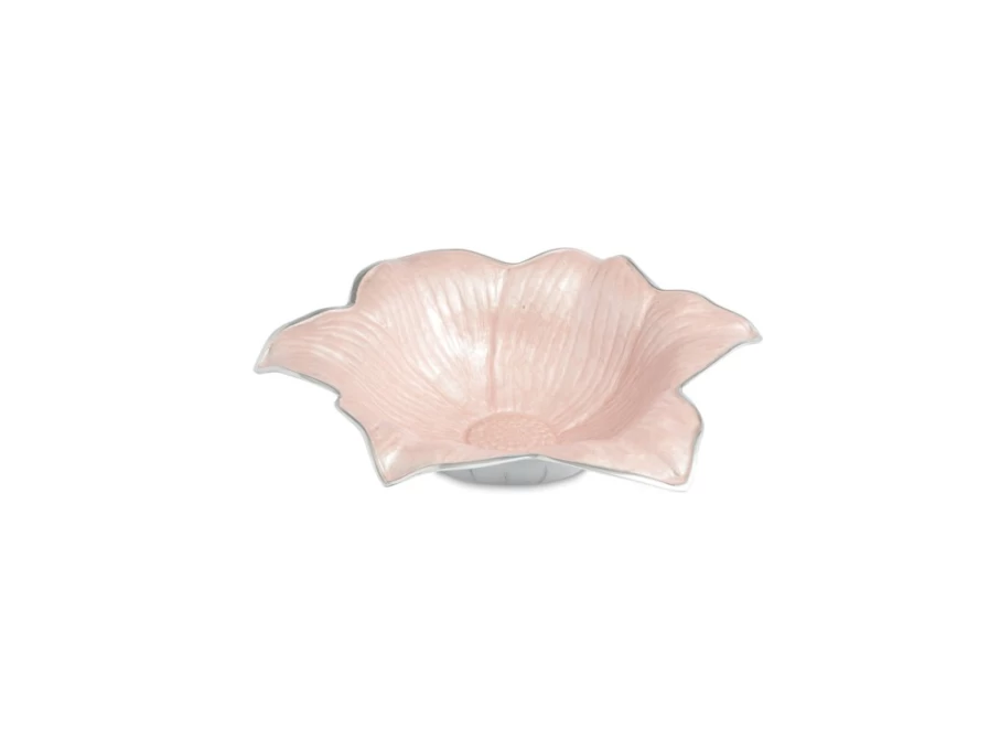 Julia Knight 15 Inch Pink Ice Lily Design Ceramic Bowl