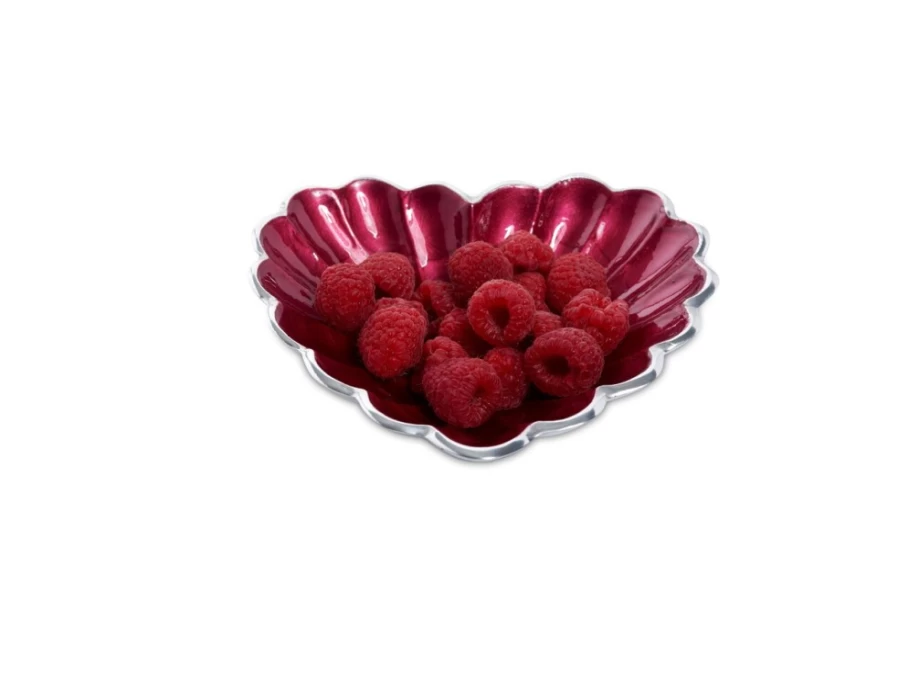 Julia Knight 7-Inch Heart-Shaped Pomegranate Decorative Bowl for Home Decor