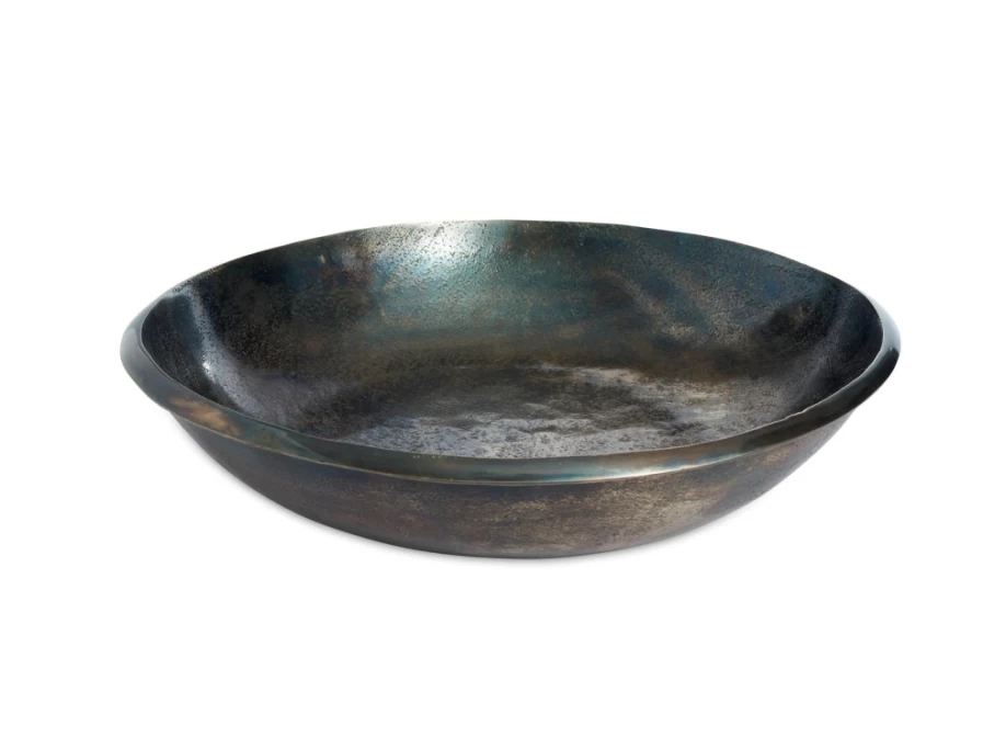 Julia Knight 15-Inch Steel Blue Eclipse Bowl - Premium Handcrafted Serving Bowl