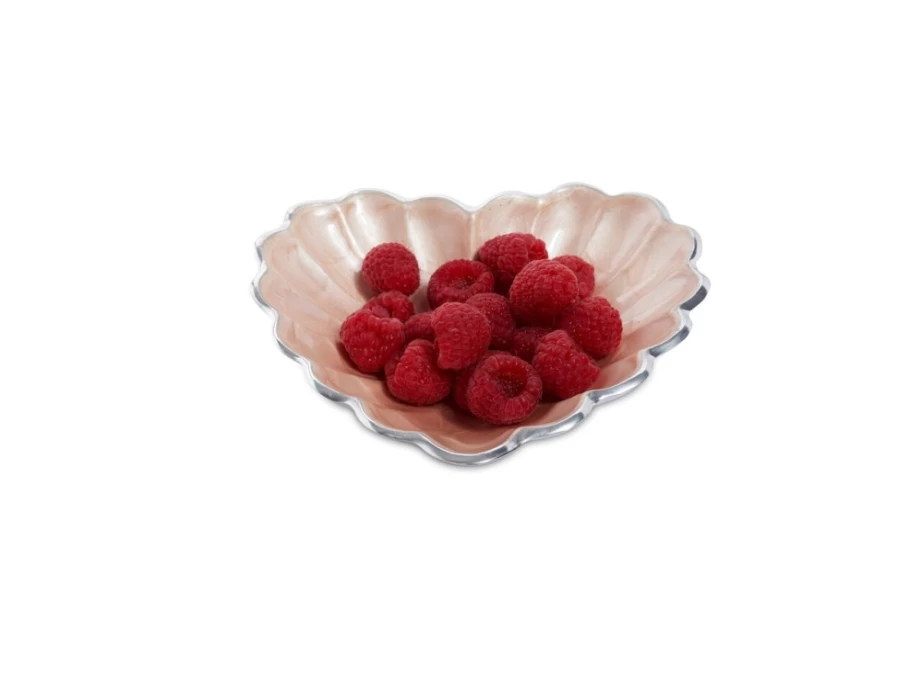 Julia Knight 7-Inch Heart-Shaped Bowl in Pink Ice - Elegant Ceramic Serving Dish for Desserts & Decor