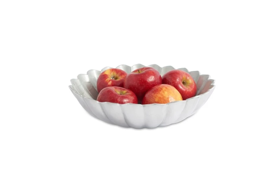 "Julia Knight 12-Inch Round Deep Bowl with Peony and Hydrangea Floral Design"