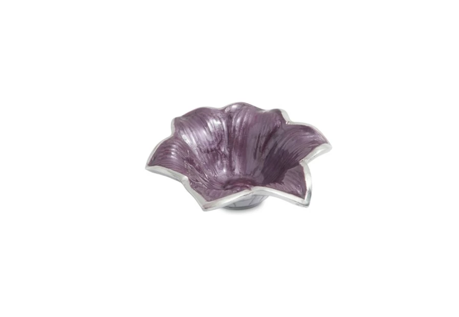 Julia Knight 4 Inch Amethyst Bowl - Handcrafted Lily Design for Home Decor