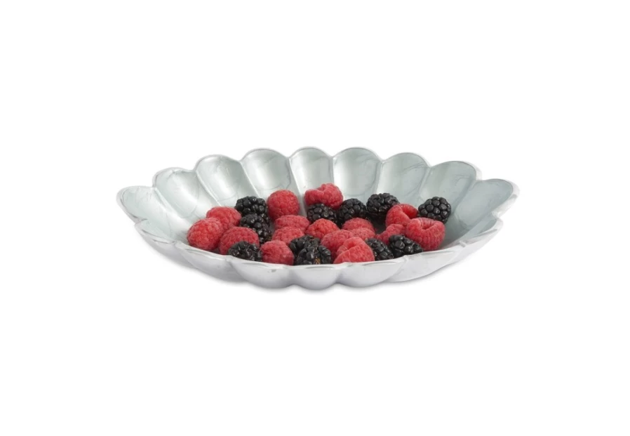 "Julia Knight 8-Inch Oval Porcelain Bowl with Peony and Hydrangea Floral Design"