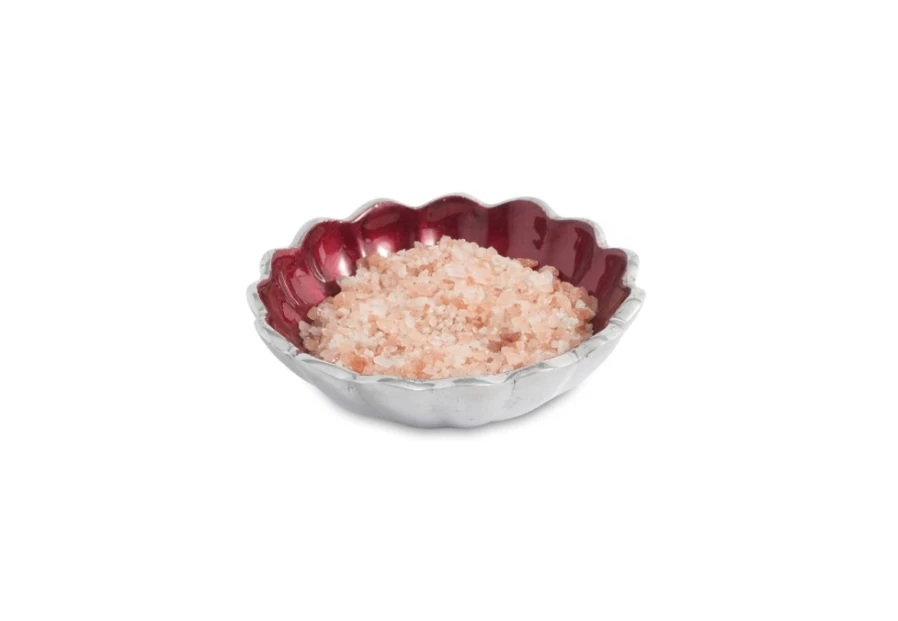 "Julia Knight 4" Petite Bowl in Pomegranate – Handcrafted Peony Design Ceramic Dish"